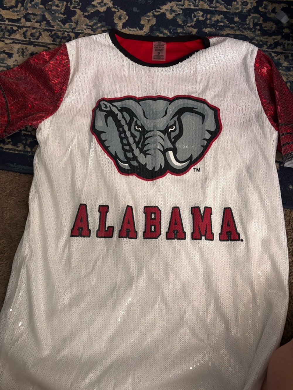 Alabama Crimson Tide White & Crimson Sequin Mini Dress - Picture 4 of 4